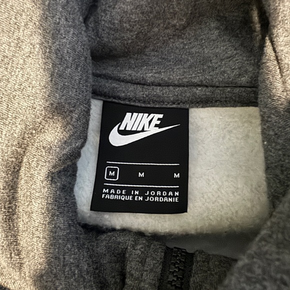 Men’s Nike Dark Gray Zip Up Jacket Hoodie Sweatshirt - Picture 3 of 3